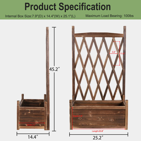 Wooden Raised Plant Vegetable Bed