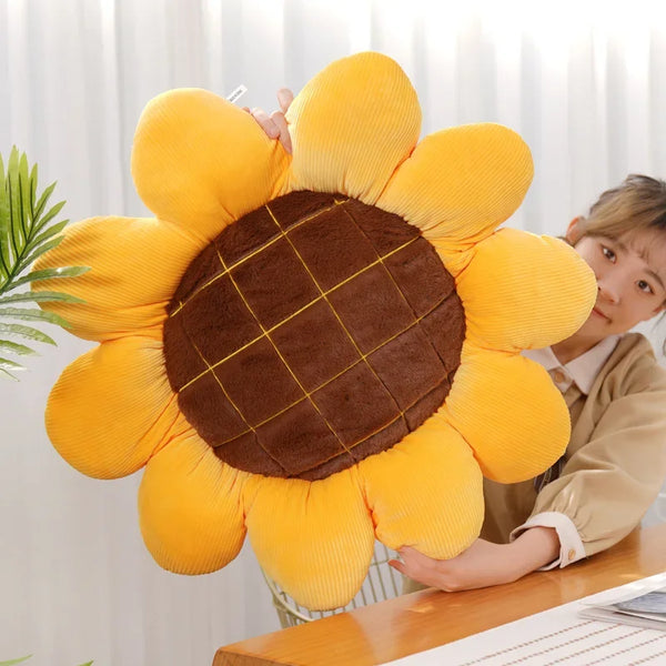 1pc 40/50/70cm Stuffed Soft Sunflower Plush Cushion