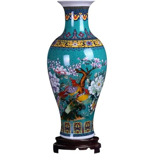 Large Fishtail Ceramic Floor Vase - jenshomeandgardendecor