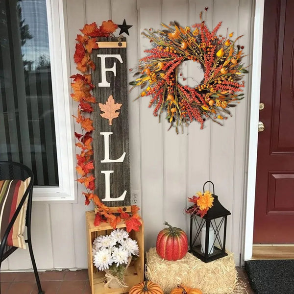 24 inch Fall Wreath Decor for Front Door