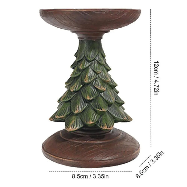 Resin Christmas Tree Candle Holder - jenshomeandgardendecor