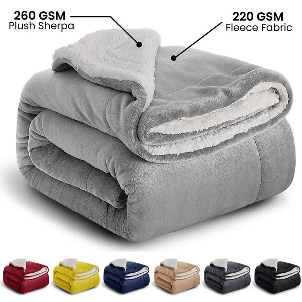 Large Sherpa Fleece Blanket