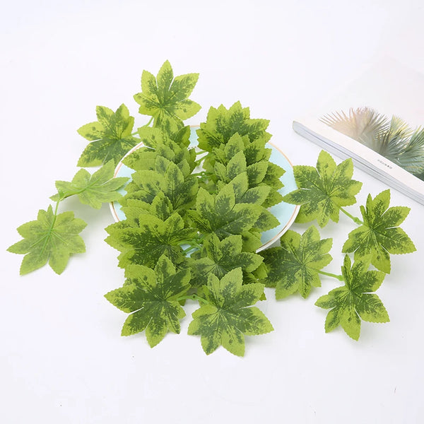 10Pcs Artificial Maple Leaves