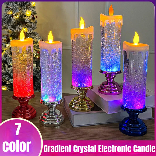 Fantasy LED 7-color Gradient Crystal Electronic Candle