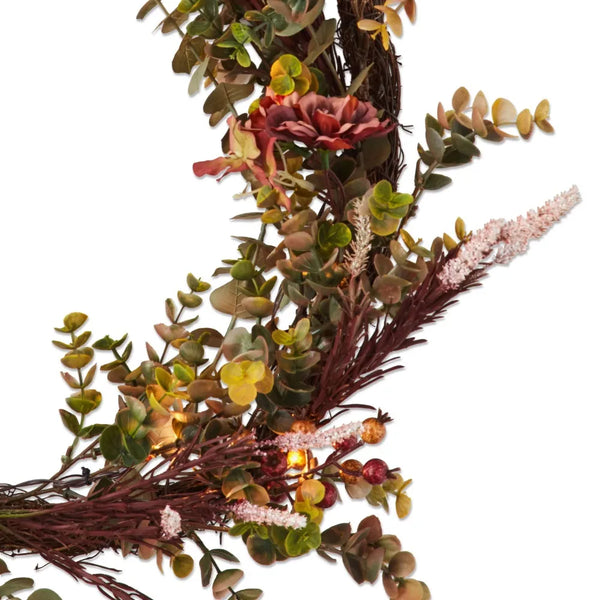 9ft Pre-Lit Fall Garland - jenshomeandgardendecor