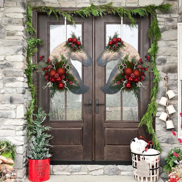 Christmas Horse Head Wreath