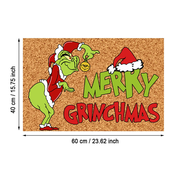 Christmas Grinch Door Mat