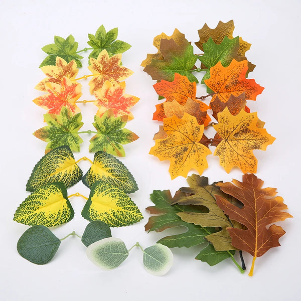 10Pcs Artificial Maple Leaves