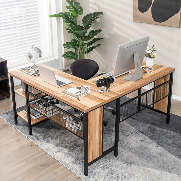 L-Shaped Corner Computer Desk - jenshomeandgardendecor