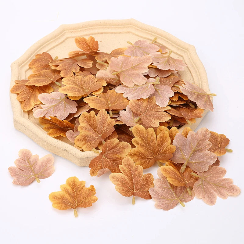 10Pcs Artificial Maple Leaves