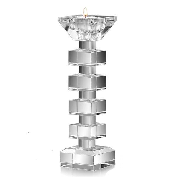 Crystal Glass Tealight Candlesticks