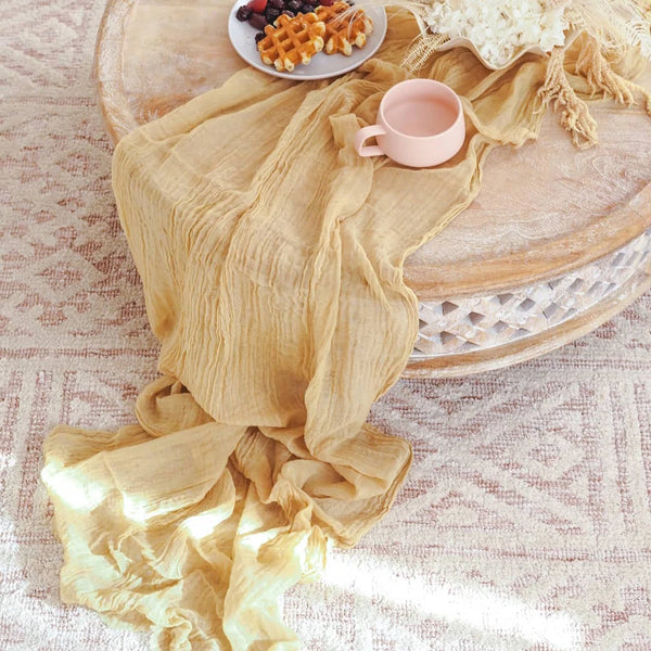 Semi-Sheer Gauze Table Runner