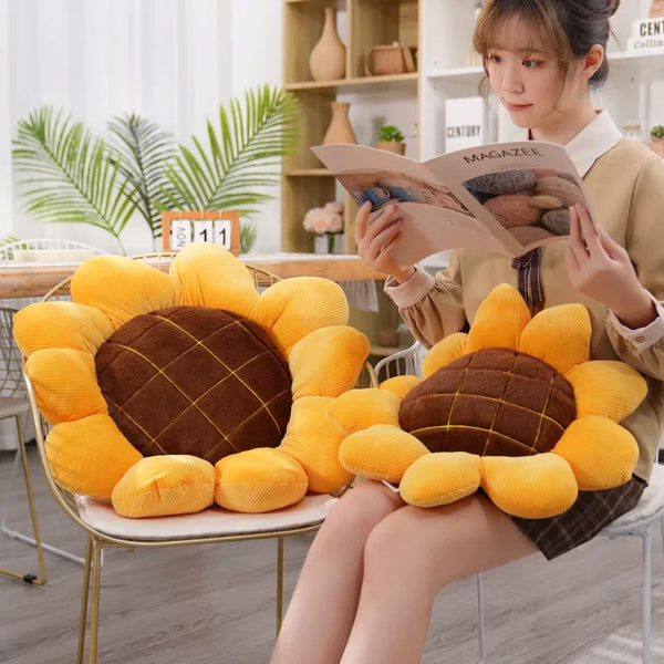 1pc 40/50/70cm Stuffed Soft Sunflower Plush Cushion