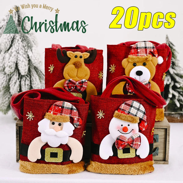 20PCS Christmas Tote Bags