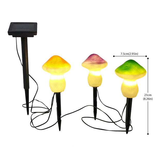 3/8/10pcs LED Solar Mushroom Light - jenshomeandgardendecor