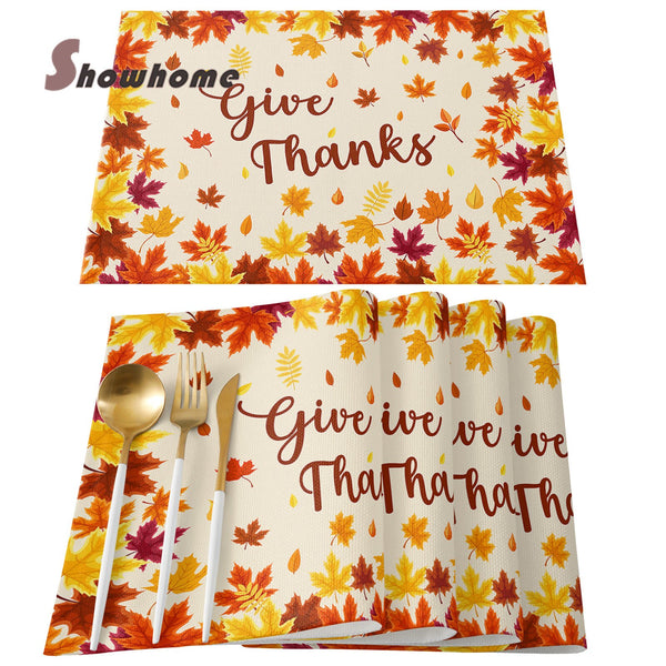 Thanksgiving Autumn Maple Leaves Table Runner - jenshomeandgardendecor