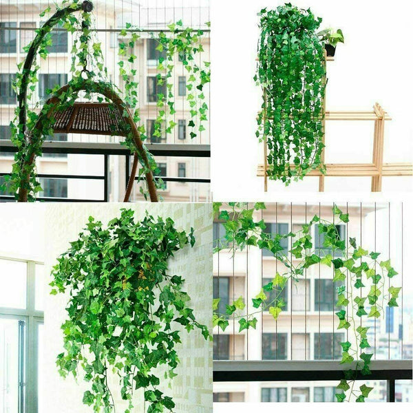 Artificial Ivy Leaf Plants Fake Hanging Garland Plants Vine Home - jenshomeandgardendecor