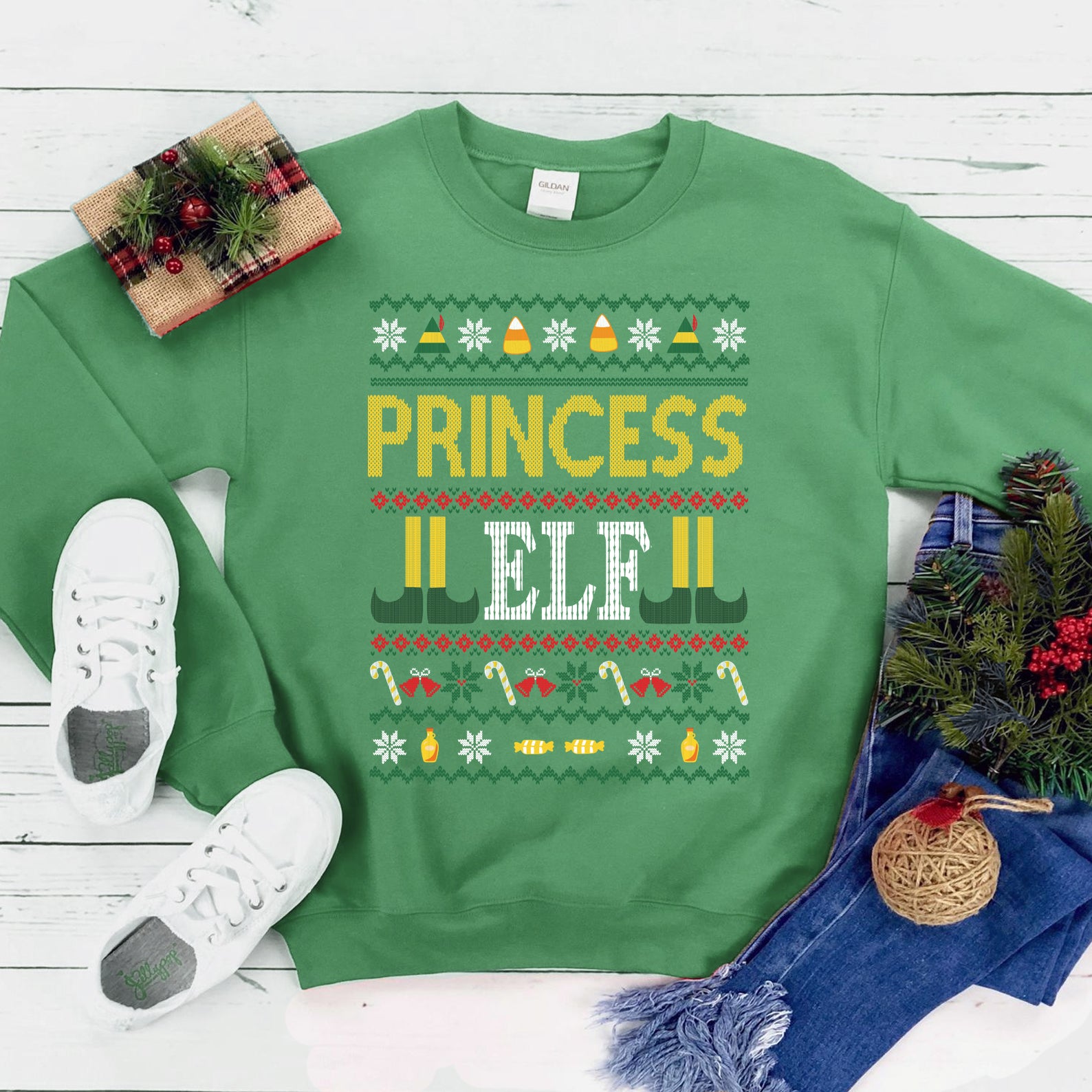 Princess Christmas Sweatshirt - jenshomeandgardendecor