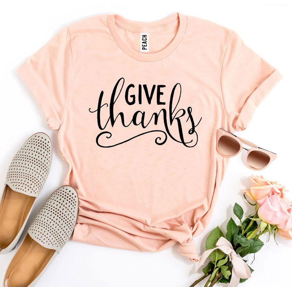 Give Thanks T-shirt - jenshomeandgardendecor