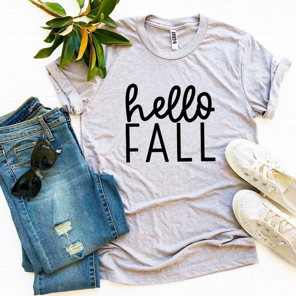 Hello Fall T-shirt - jenshomeandgardendecor