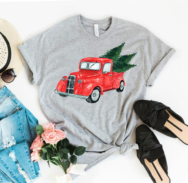 Christmas Truck T-shirt - jenshomeandgardendecor