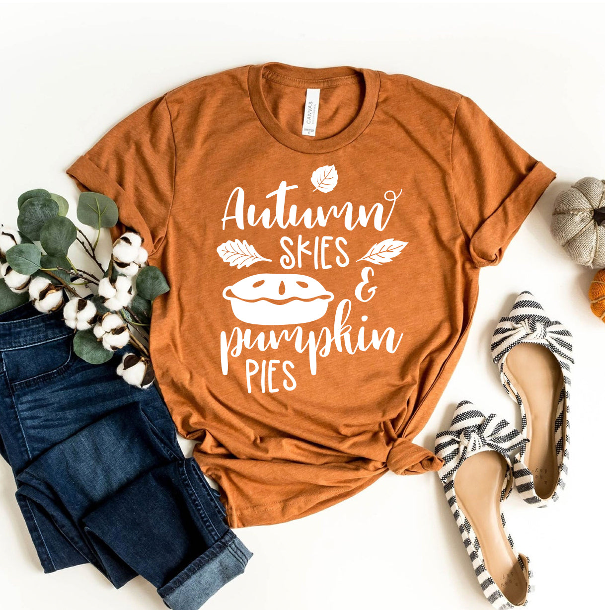 Autumn Skies & Pumpkin Pies T-shirt - jenshomeandgardendecor