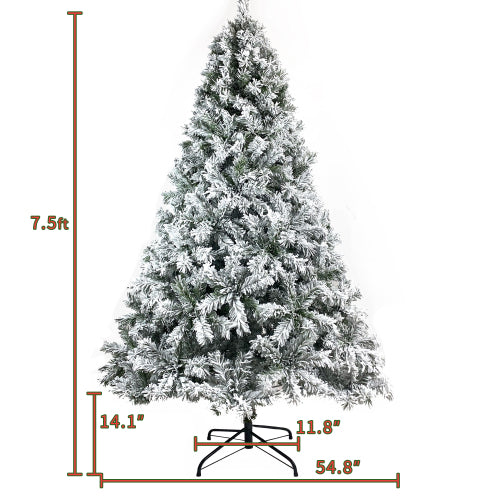 Snow Flocked Artificial Christmas Tree - jenshomeandgardendecor