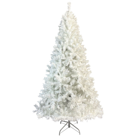 National Christmas Tree White Hinged Spruce with 500 LED lights - jenshomeandgardendecor