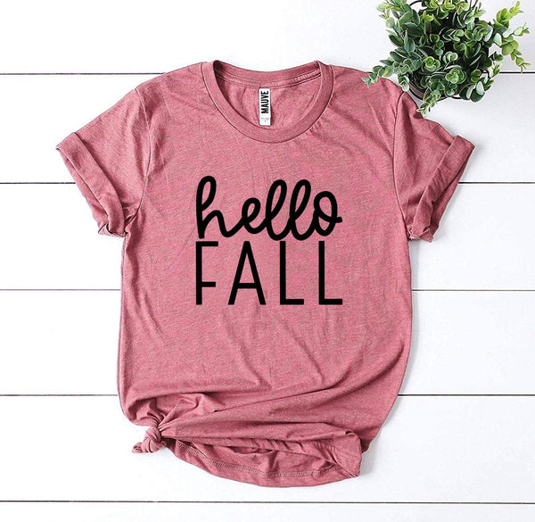 Hello Fall T-shirt - jenshomeandgardendecor