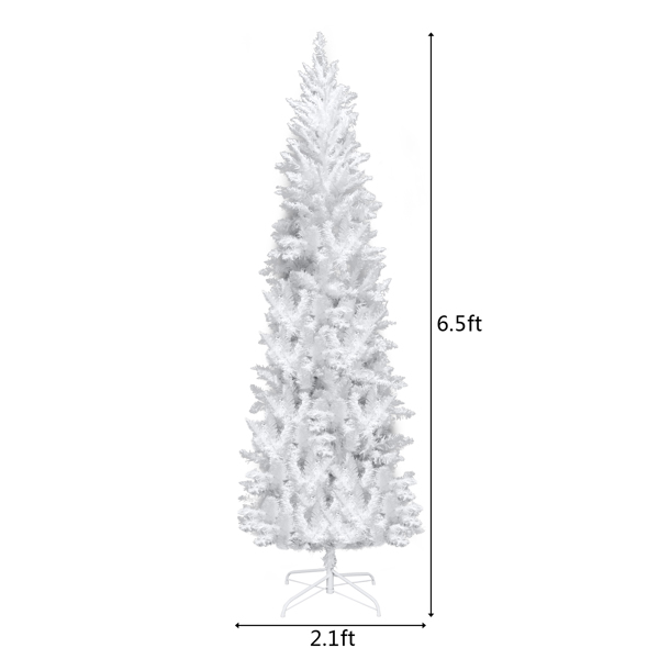 6.5ft Flocking Tied Light Christmas Tree - jenshomeandgardendecor