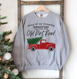 Old Dirt Road Christmas Sweatshirt - jenshomeandgardendecor