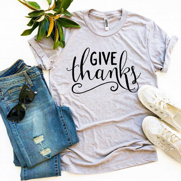 Give Thanks T-shirt - jenshomeandgardendecor