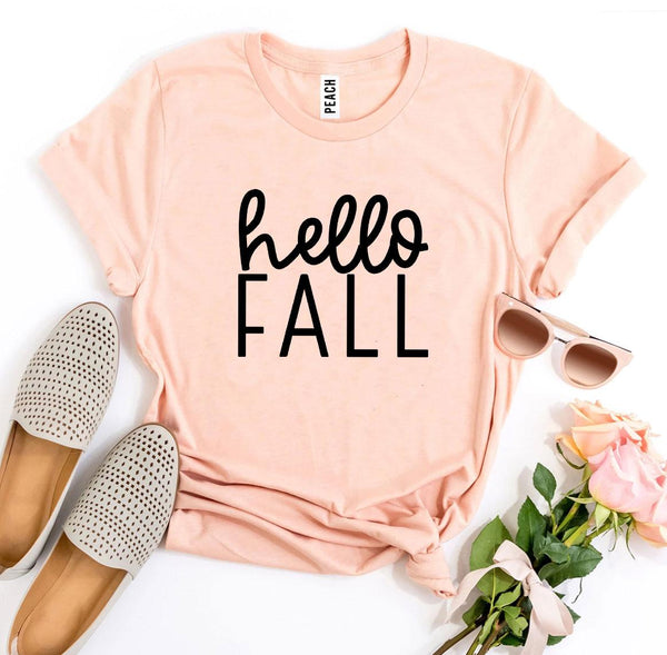 Hello Fall T-shirt - jenshomeandgardendecor