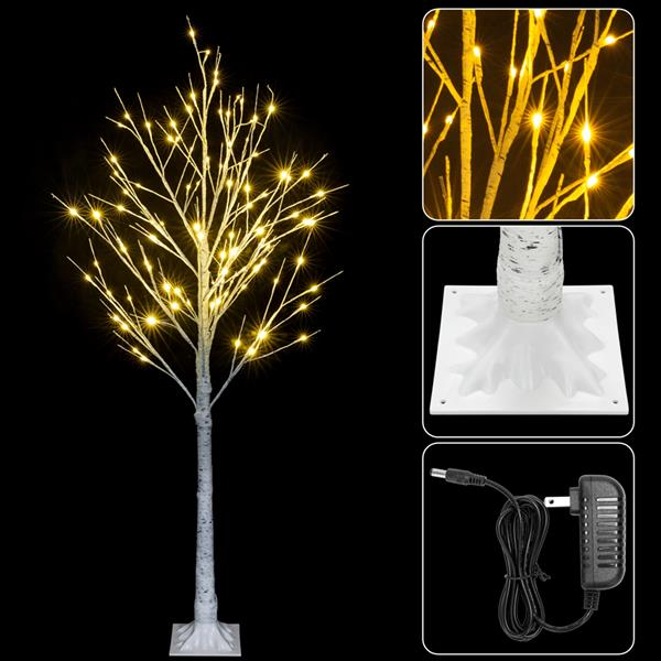 4FT Snowflake Christmas Tree with 48 LED Lamp - jenshomeandgardendecor