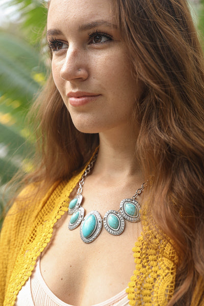 Leaflet Turquoise Necklace - jenshomeandgardendecor