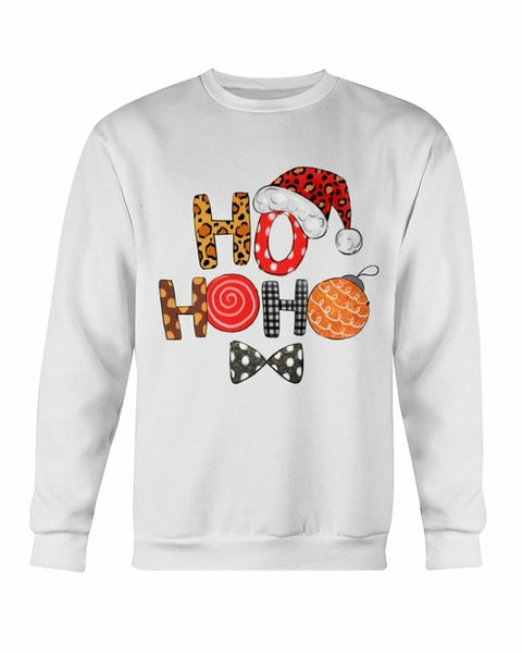 HO HO HO Santa Cap Christmas Sweatshirt - jenshomeandgardendecor