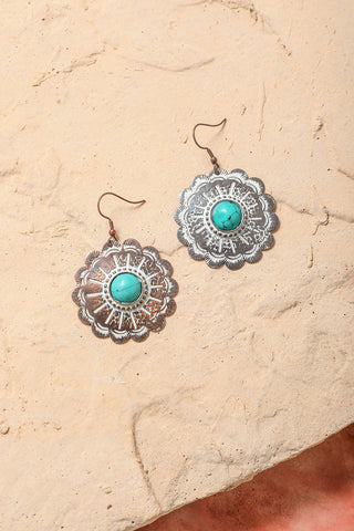 Rustic Flower Power Drop Earrings - jenshomeandgardendecor