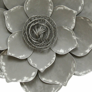 Well-Crafted Grey Lotus Wall Decor - jenshomeandgardendecor