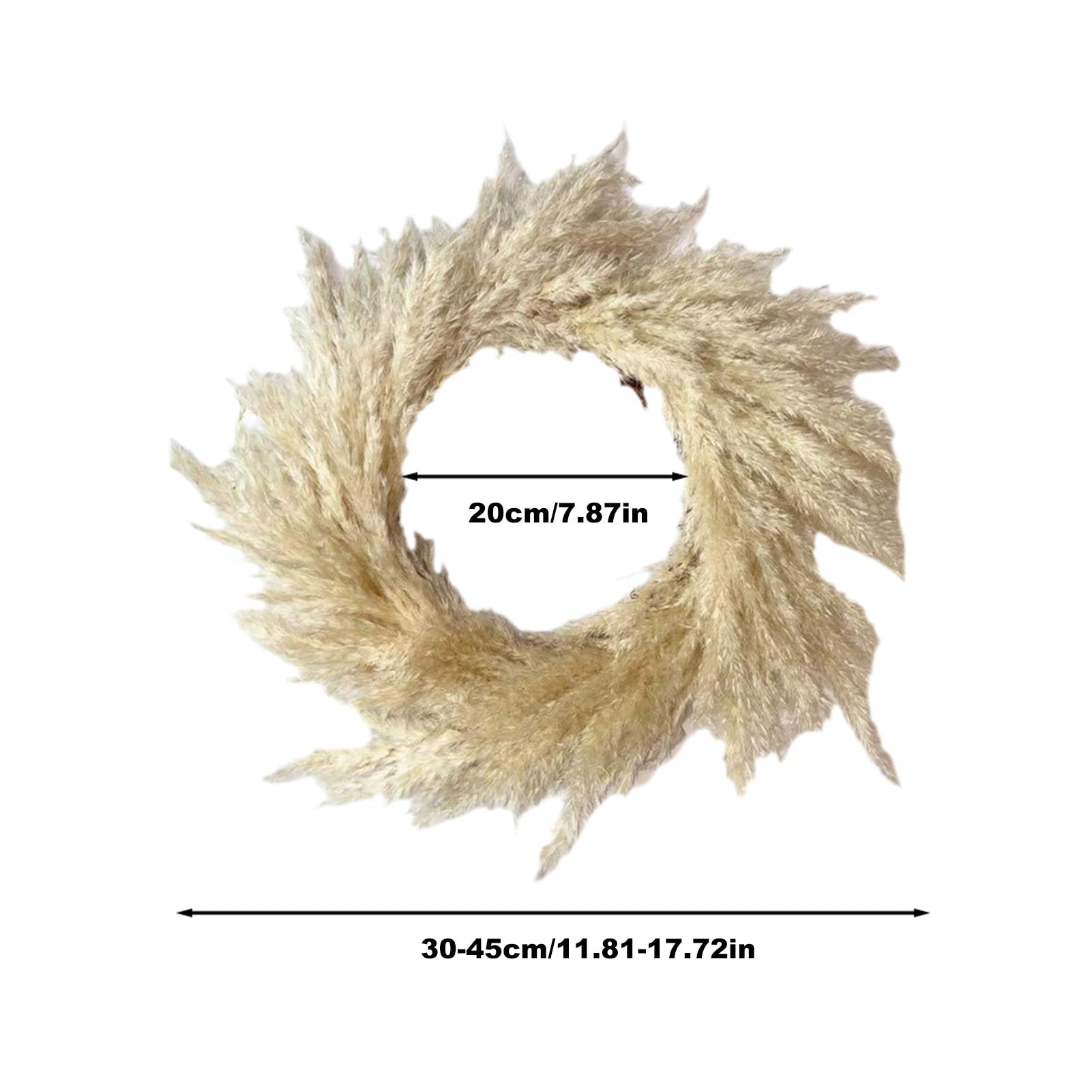 Dried Pampas Grass Wreath - jenshomeandgardendecor