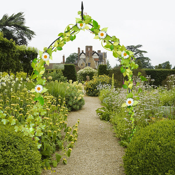 Wide Steel Garden Arch - jenshomeandgardendecor