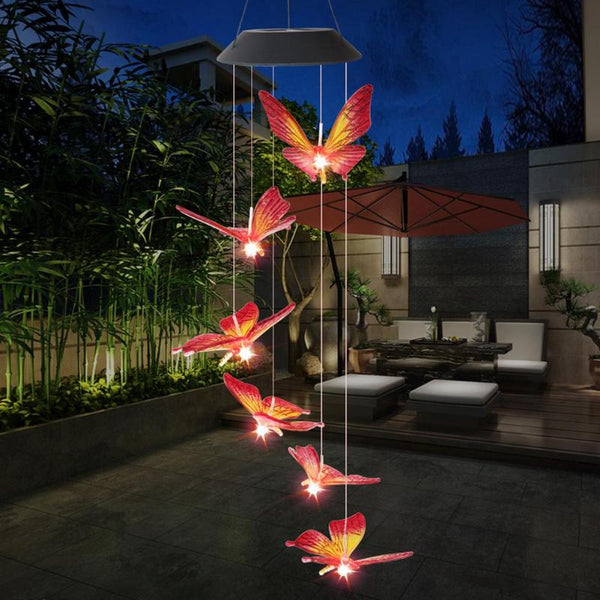 Solar Outdoor Wind Chimes - jenshomeandgardendecor