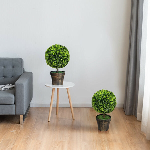 Round Artificial Boxwood Topiary - jenshomeandgardendecor