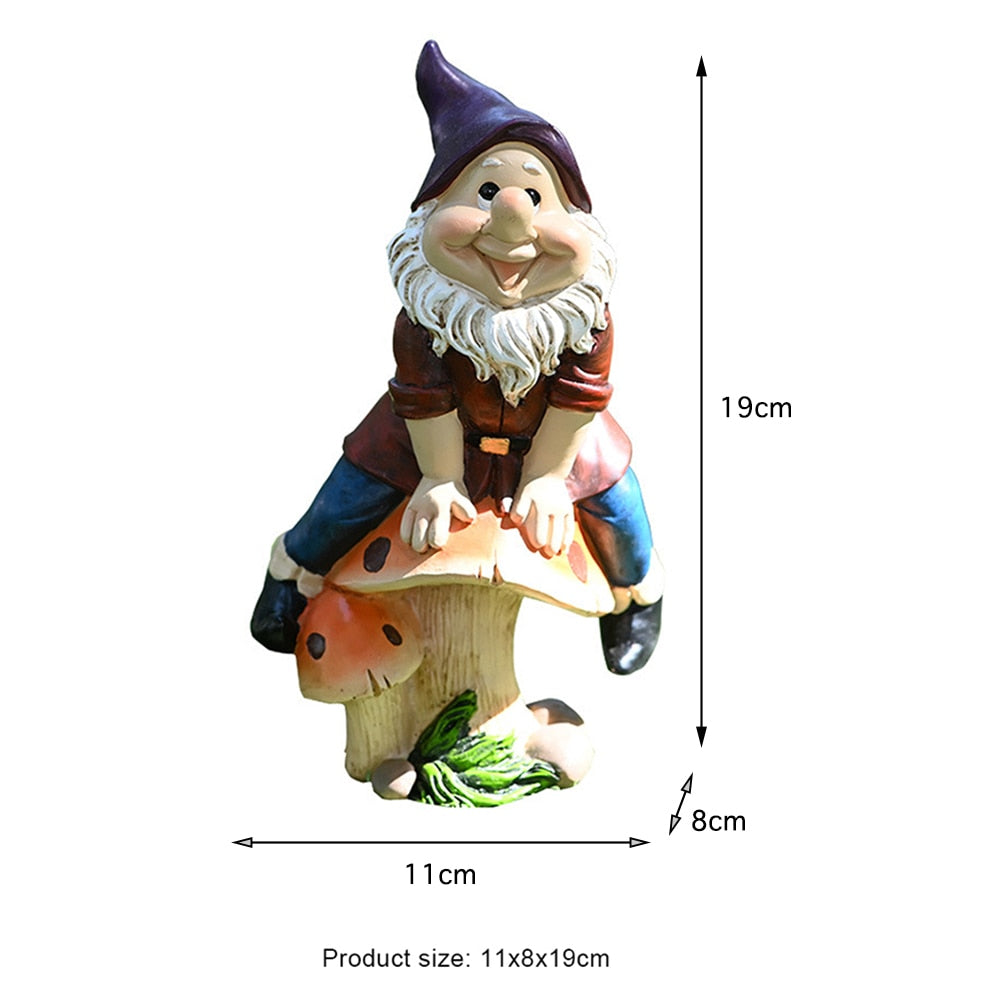 Garden Gnome Statue Resin Fishing Dwarf Elf Figurines Yard Front Porch Outdoor Ornaments Villa Home Decoration Modern Art Crafts - jenshomeandgardendecor