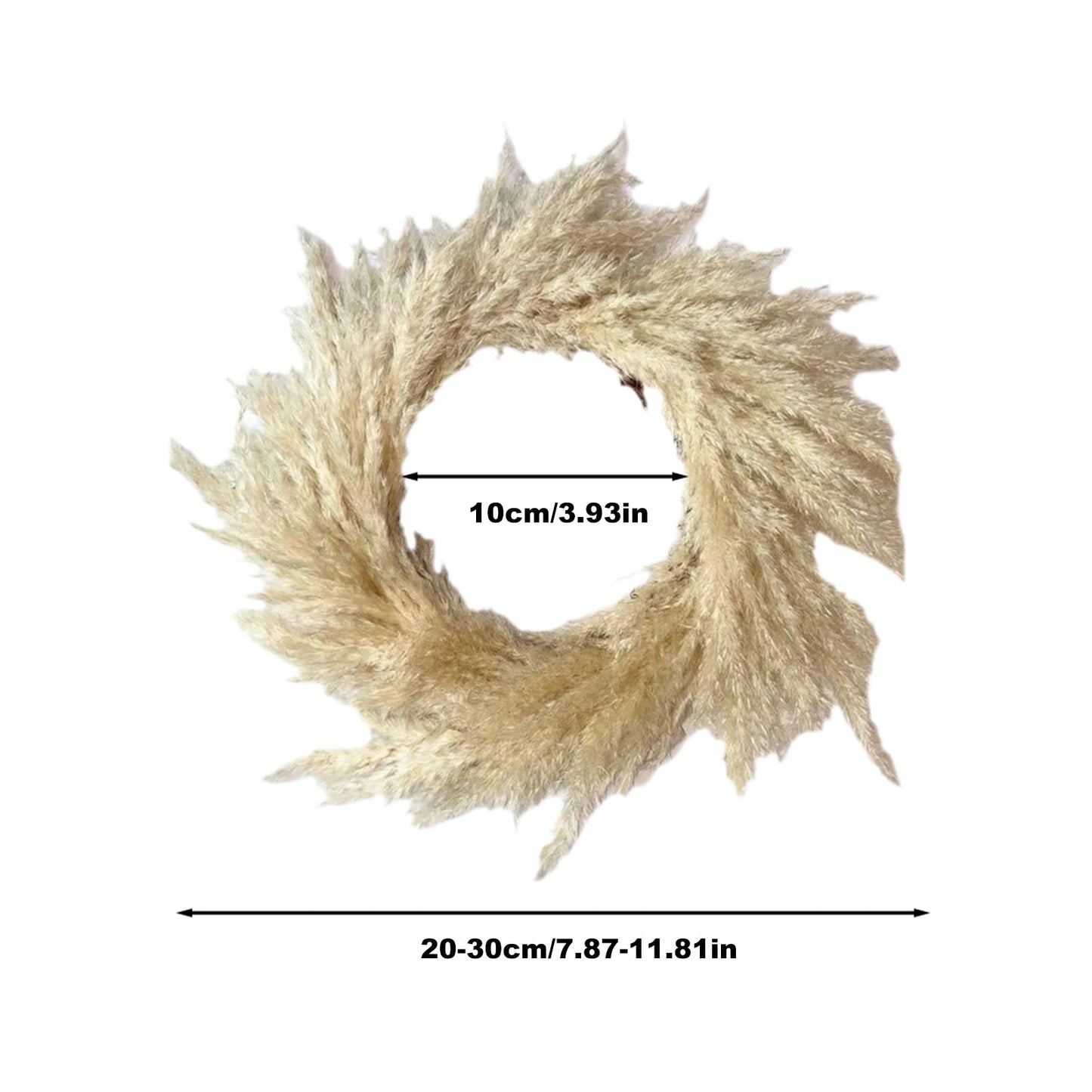 Dried Pampas Grass Wreath - jenshomeandgardendecor