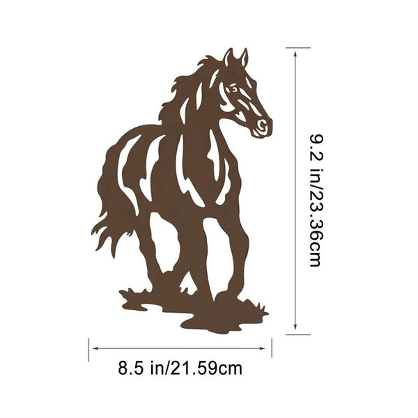 Metal Horse Wall Art 92inch Set Of 3 - jenshomeandgardendecor