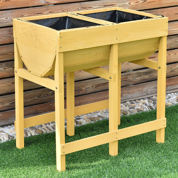 Raised Wooden V Planter - jenshomeandgardendecor