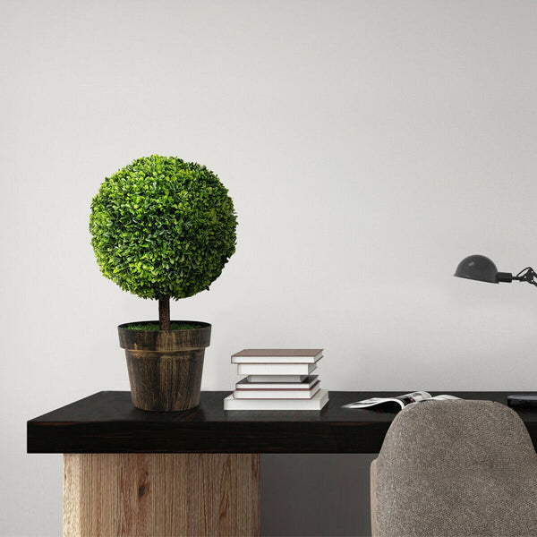 Round Artificial Boxwood Topiary - jenshomeandgardendecor