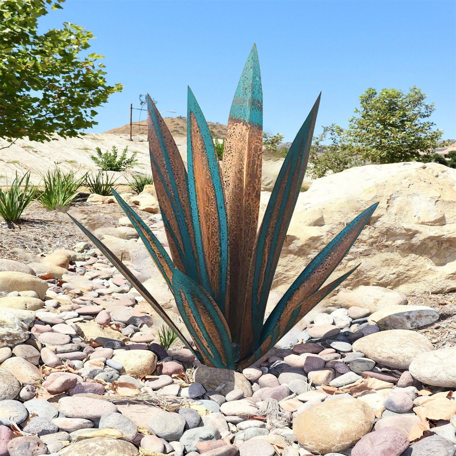 27/35/65CM DIY Metal Agave Plants - jenshomeandgardendecor