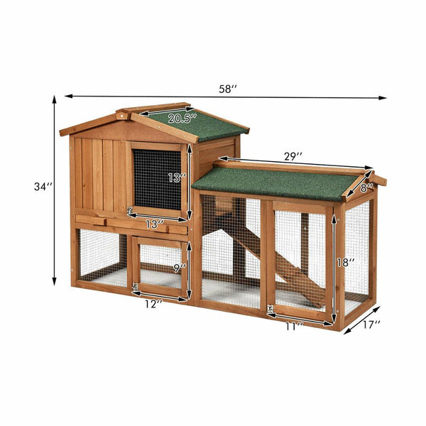 Wooden Rabbit Hutch or Large Chicken Coop - jenshomeandgardendecor