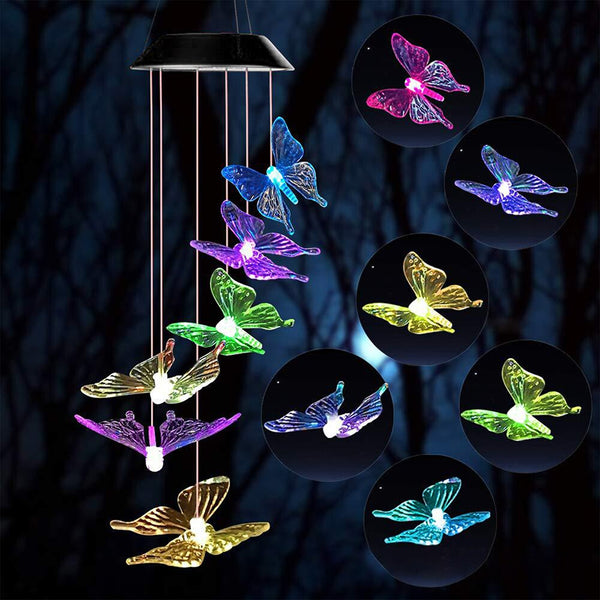 Solar Outdoor Wind Chimes - jenshomeandgardendecor